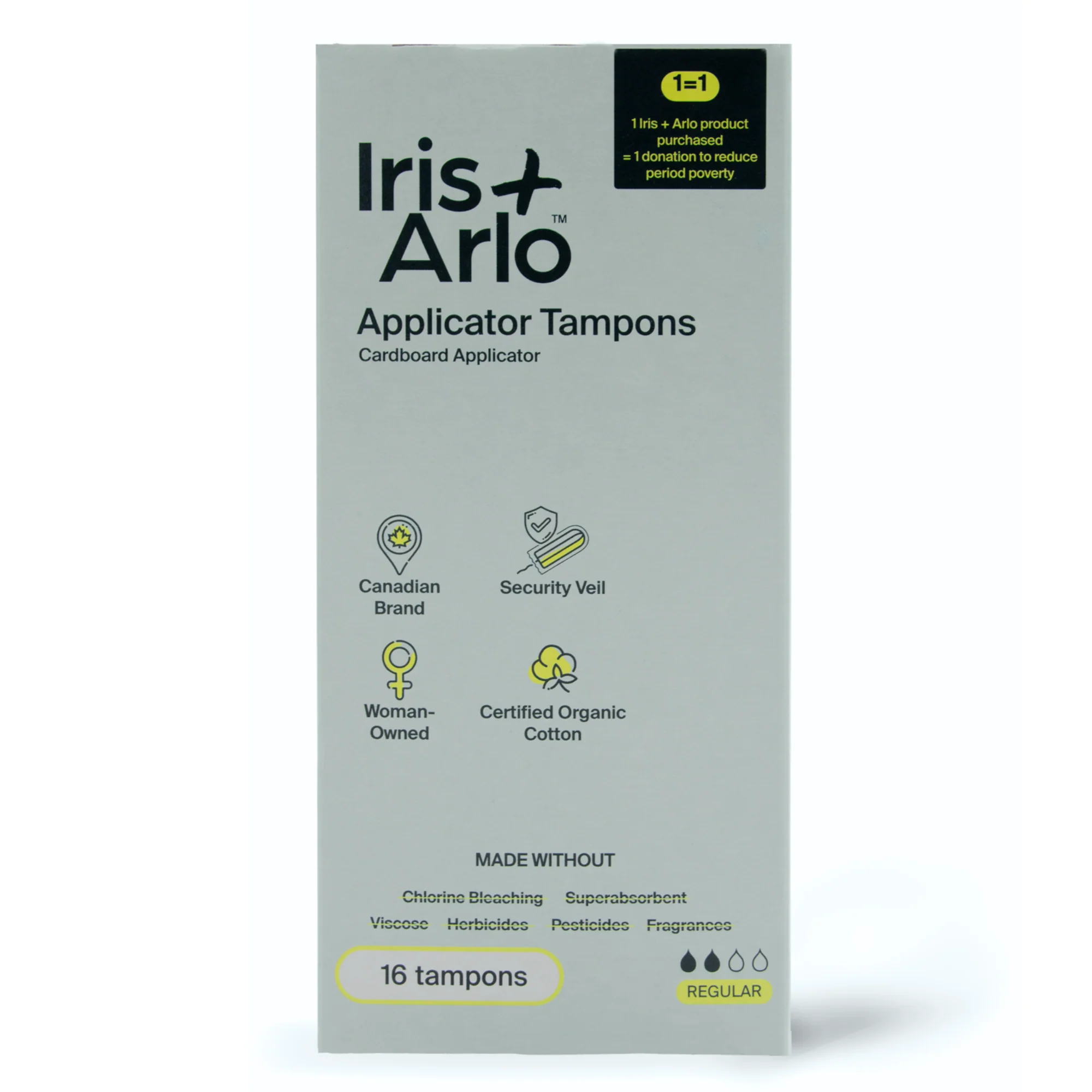 100% Organic Cotton Applicator Tampons
