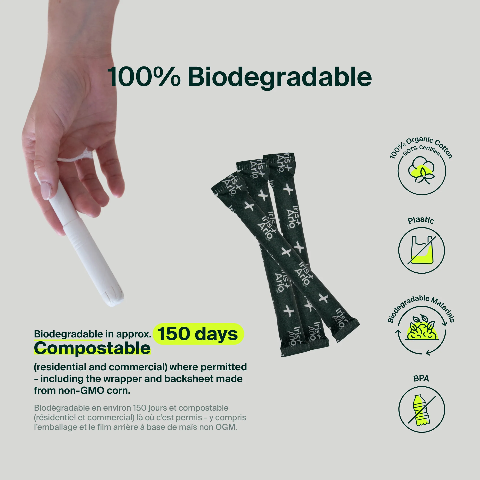 100% Organic Cotton Applicator Tampons - Image 14