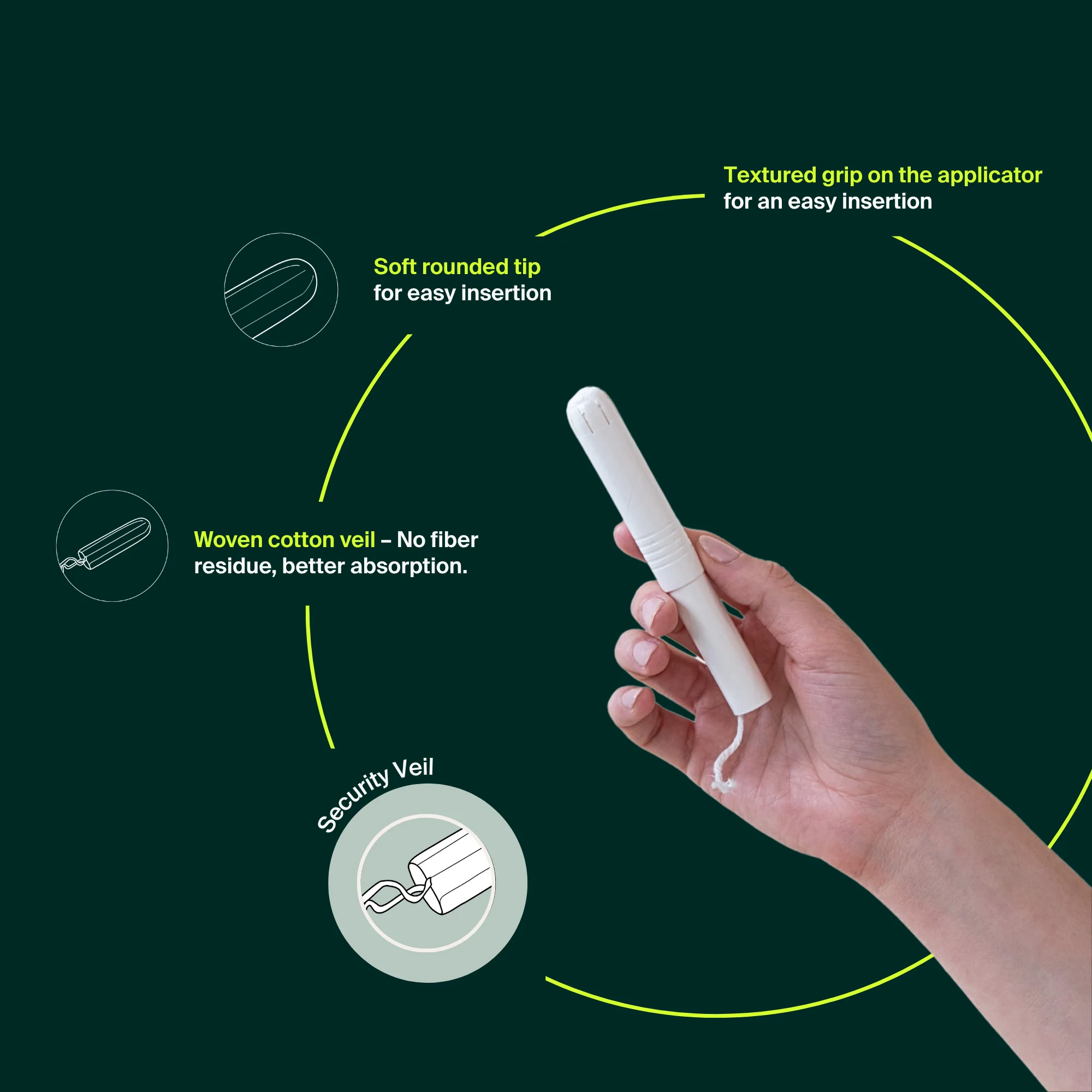 100% Organic Cotton Applicator Tampons - Image 19