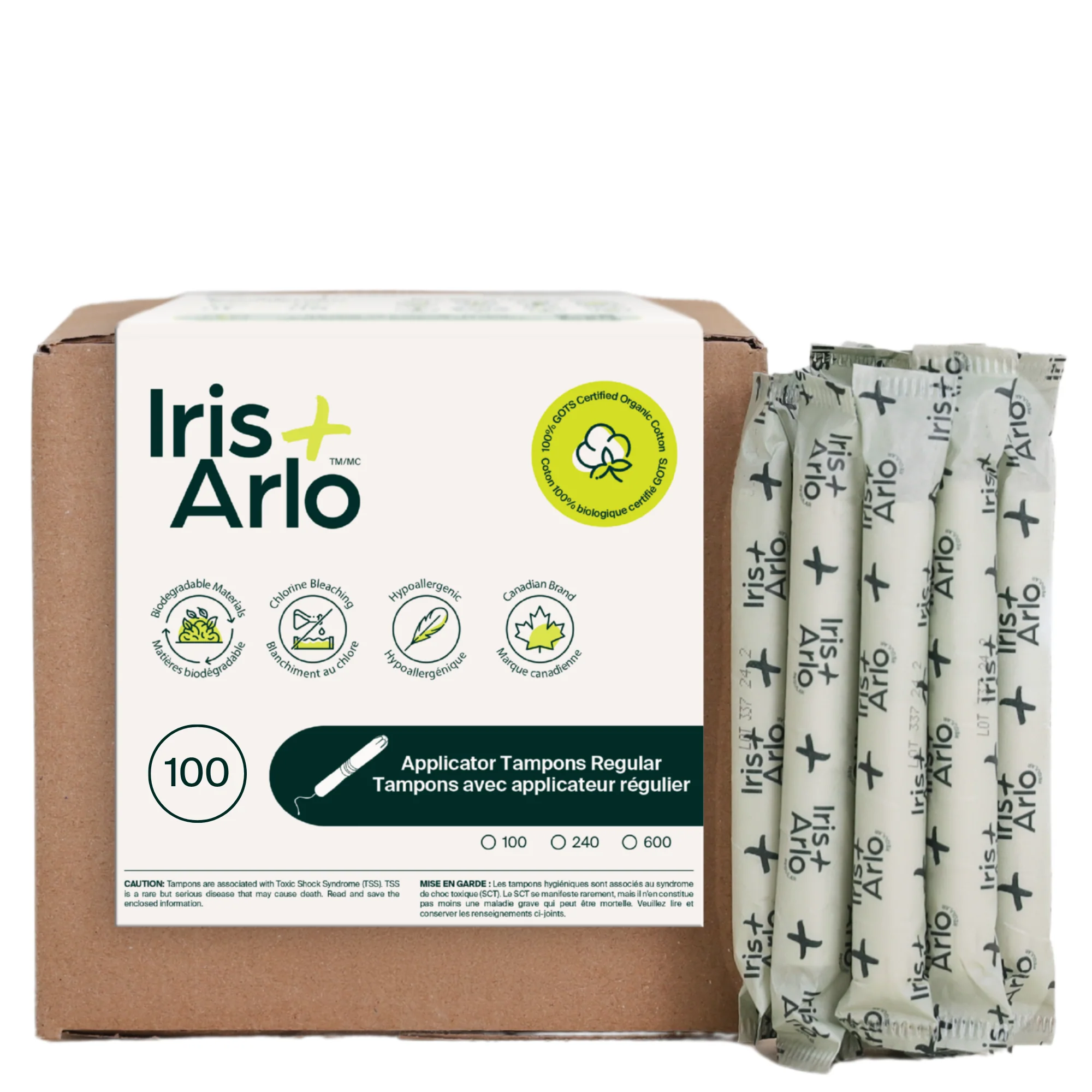 100% Organic Cotton Applicator Tampons - Image 3