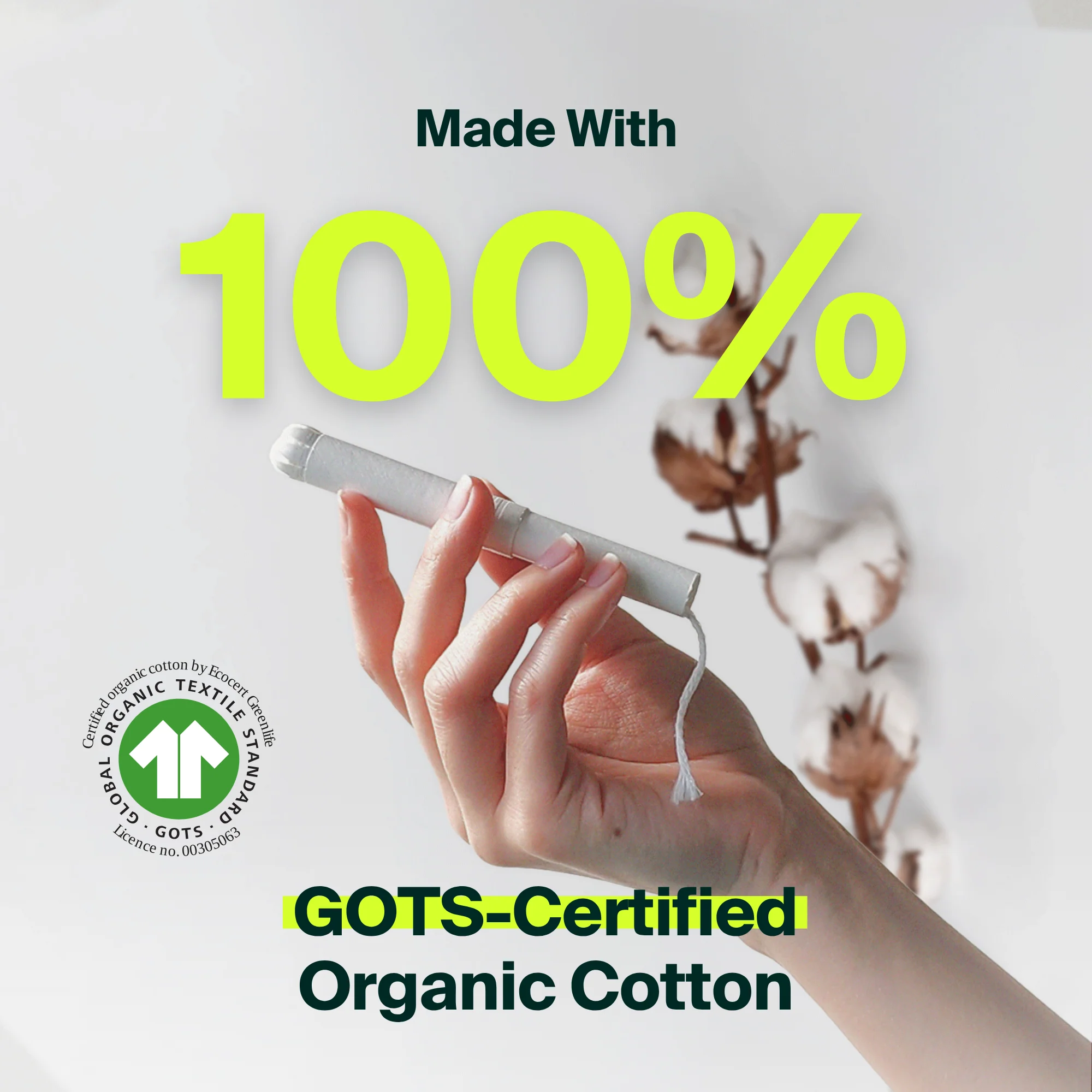 100% Organic Cotton Applicator Tampons - Image 7