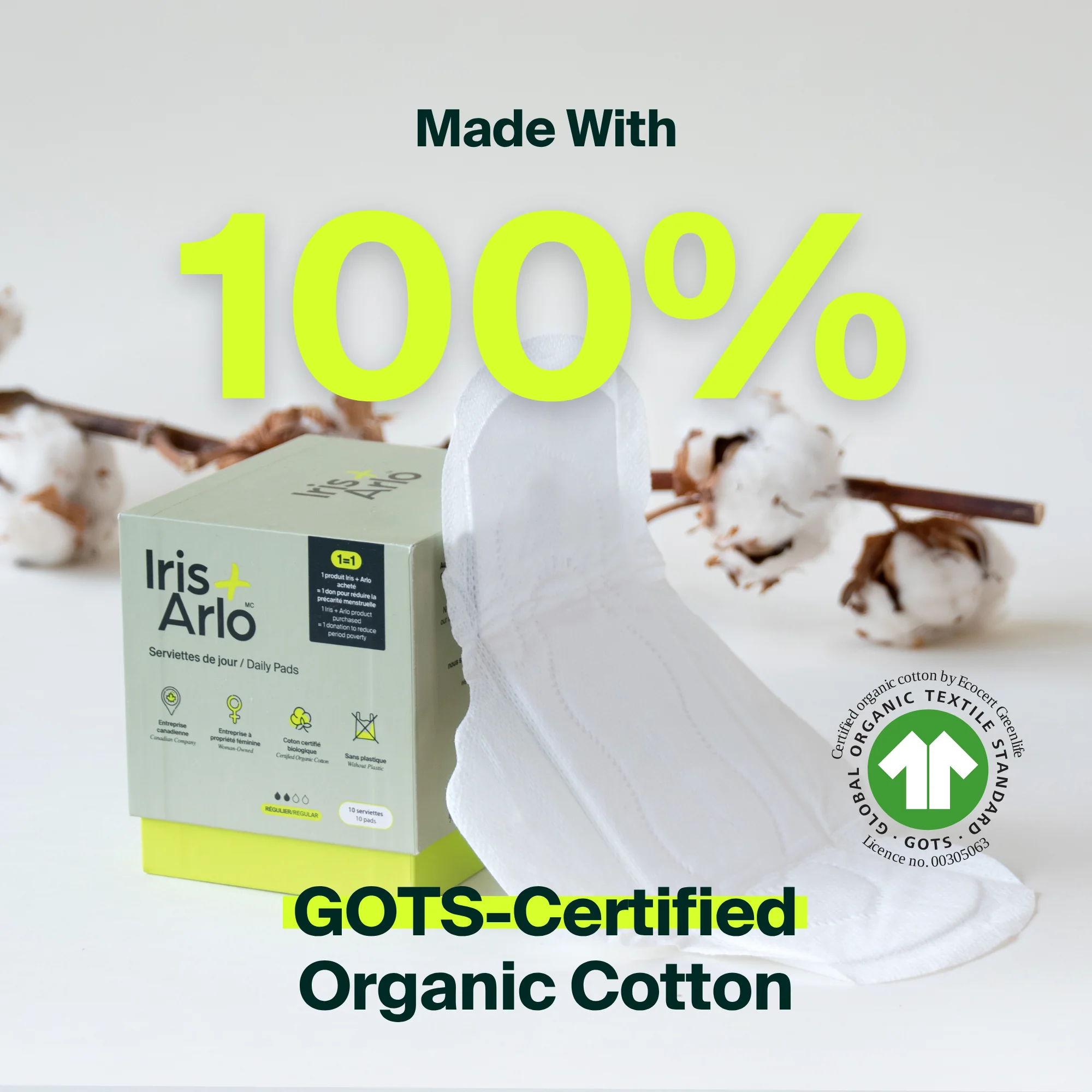 100% Organic Cotton Regular Pads - Image 3
