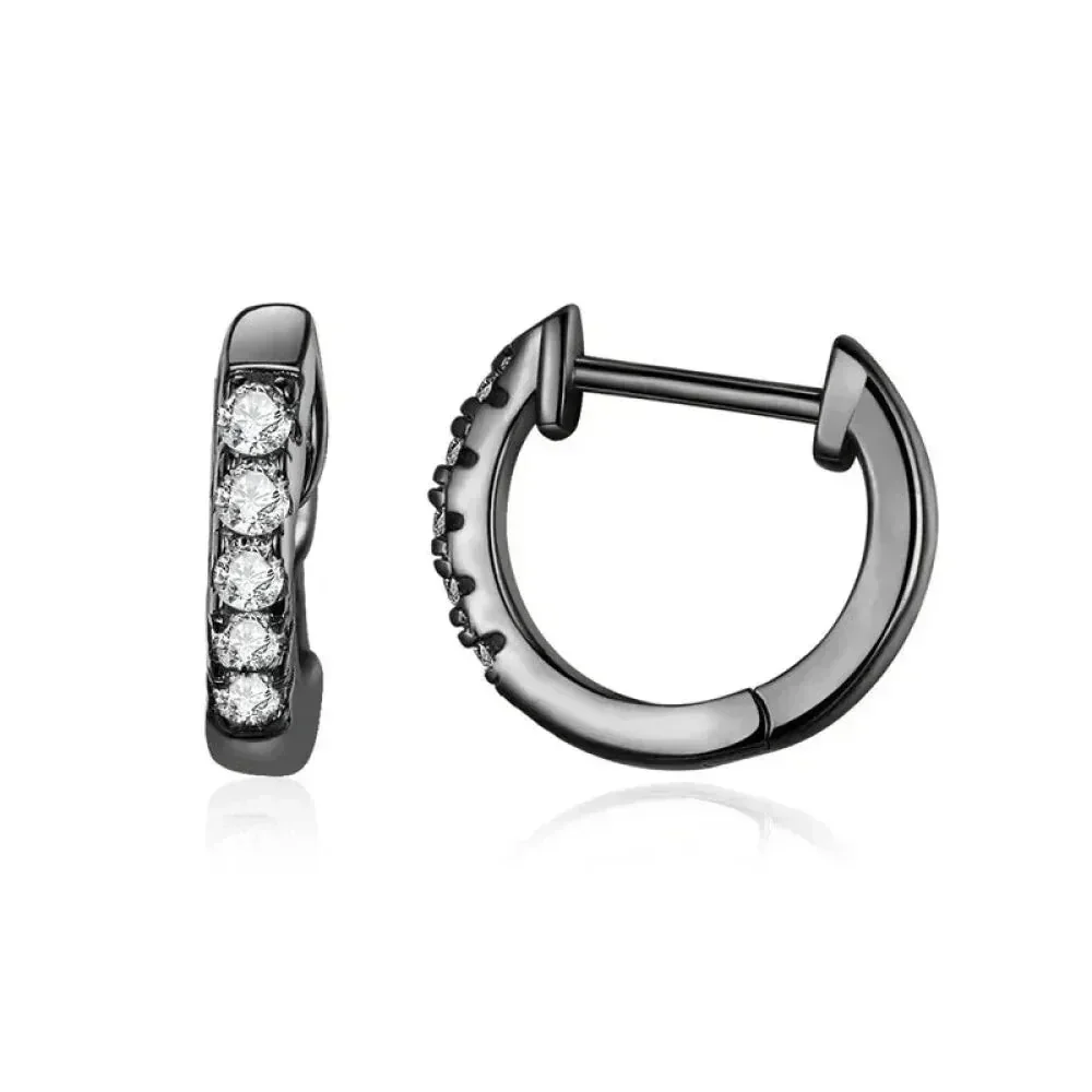 14K Gold Plated 925 Sterling Silver Cubic Zirconia Cuff Earrings - Trendy and Chic - Image 10