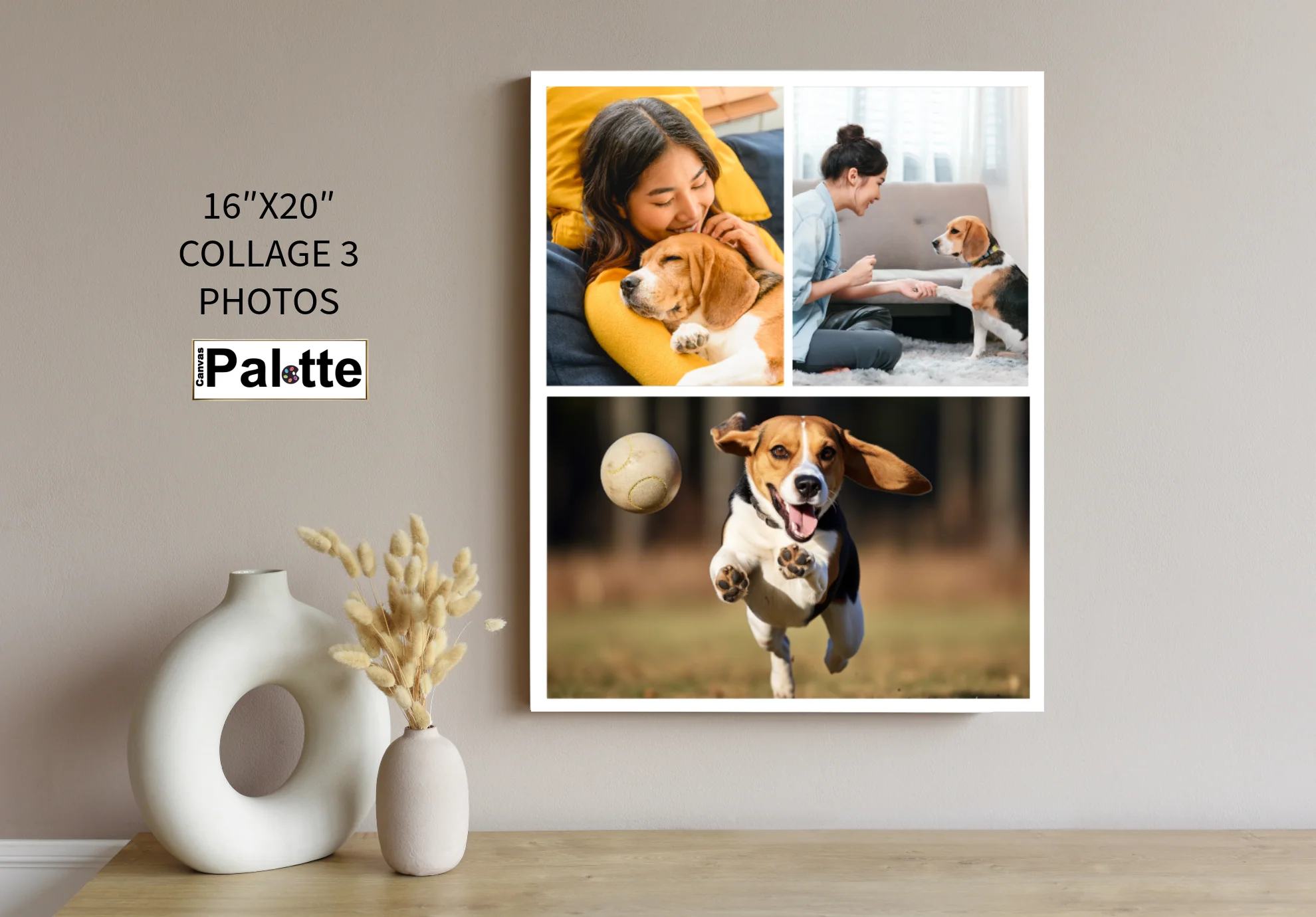 16″X20″ Collage Canvas Photo 3 Block #220 - Image 2