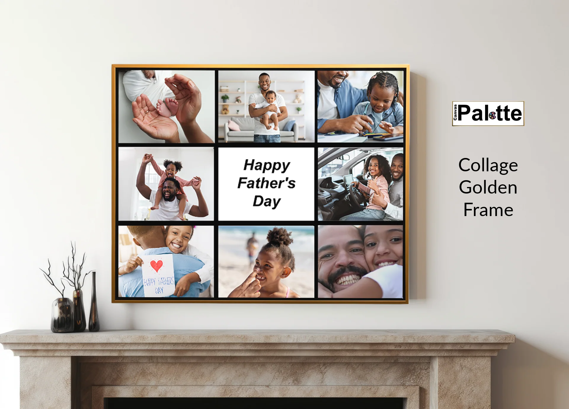 20"X16"Collage Canvas Photo 8 blocks + text - Image 3
