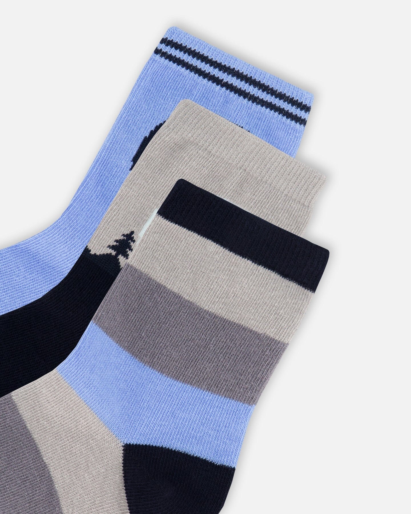 3-Pack Knit Socks Navy Blue - Image 4