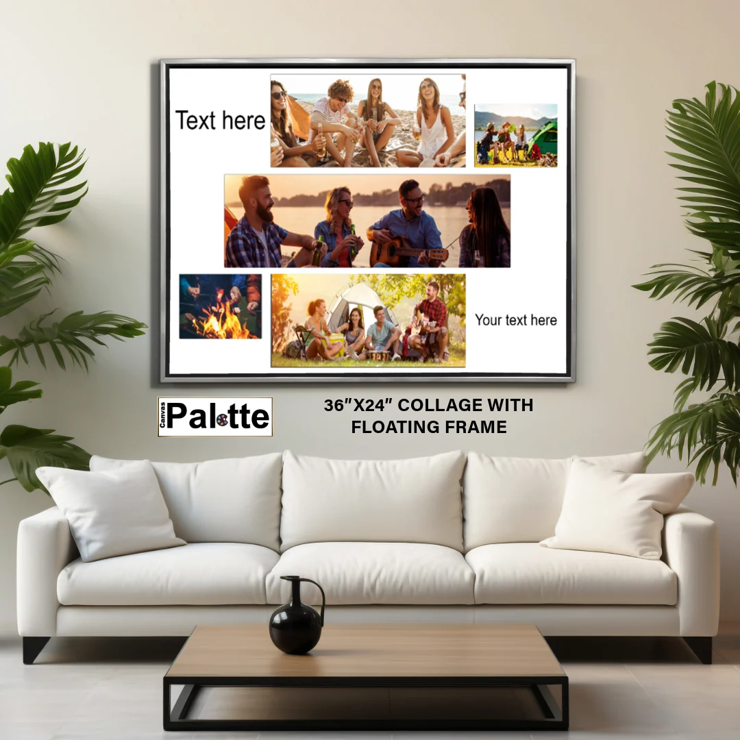 36″X24″ Collage Canvas Photo 5 blocks and text - Image 2