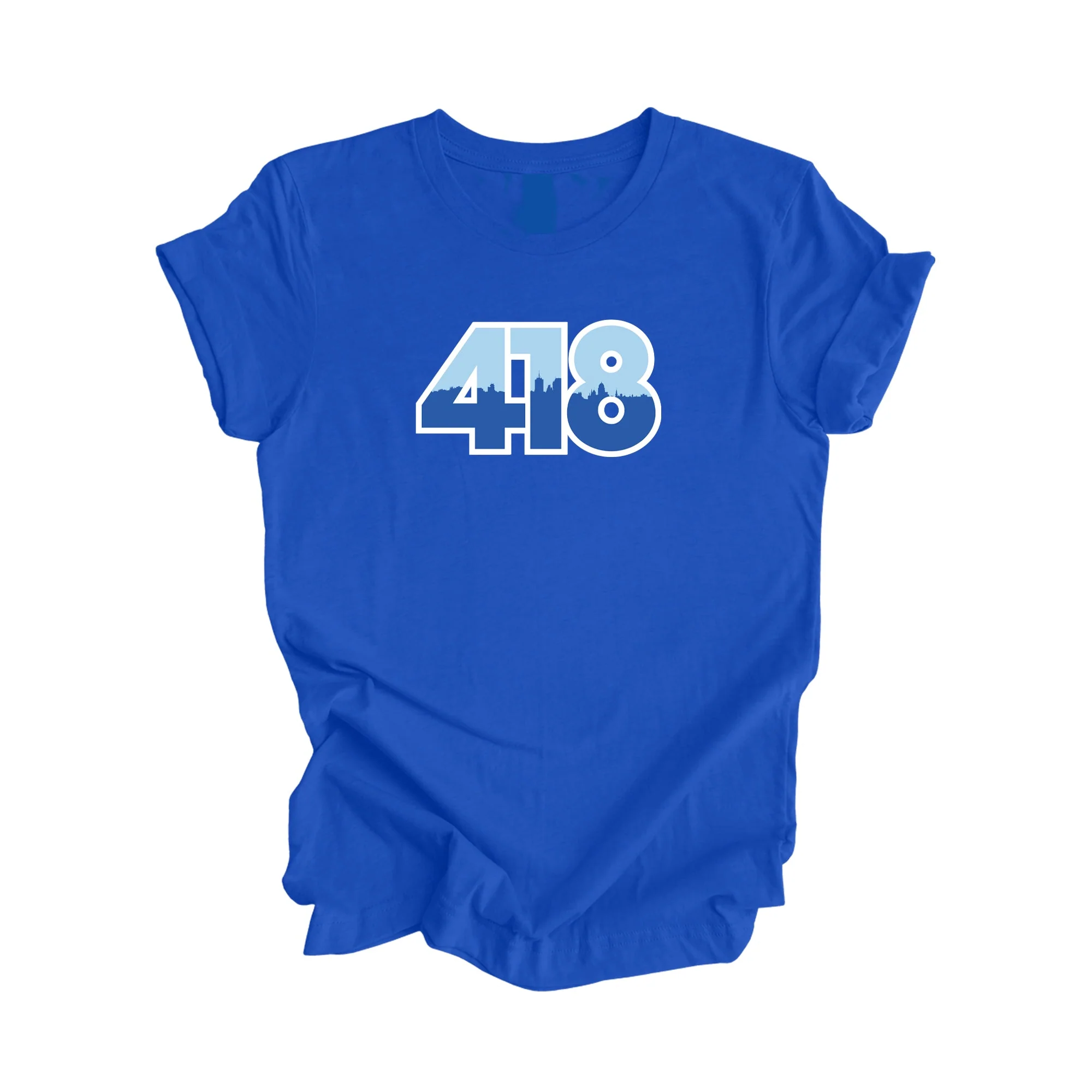418 Quebec City Quebec Canada Area Code City Skyline Gift - Unisex T-Shirt - Inspired X - Image 4