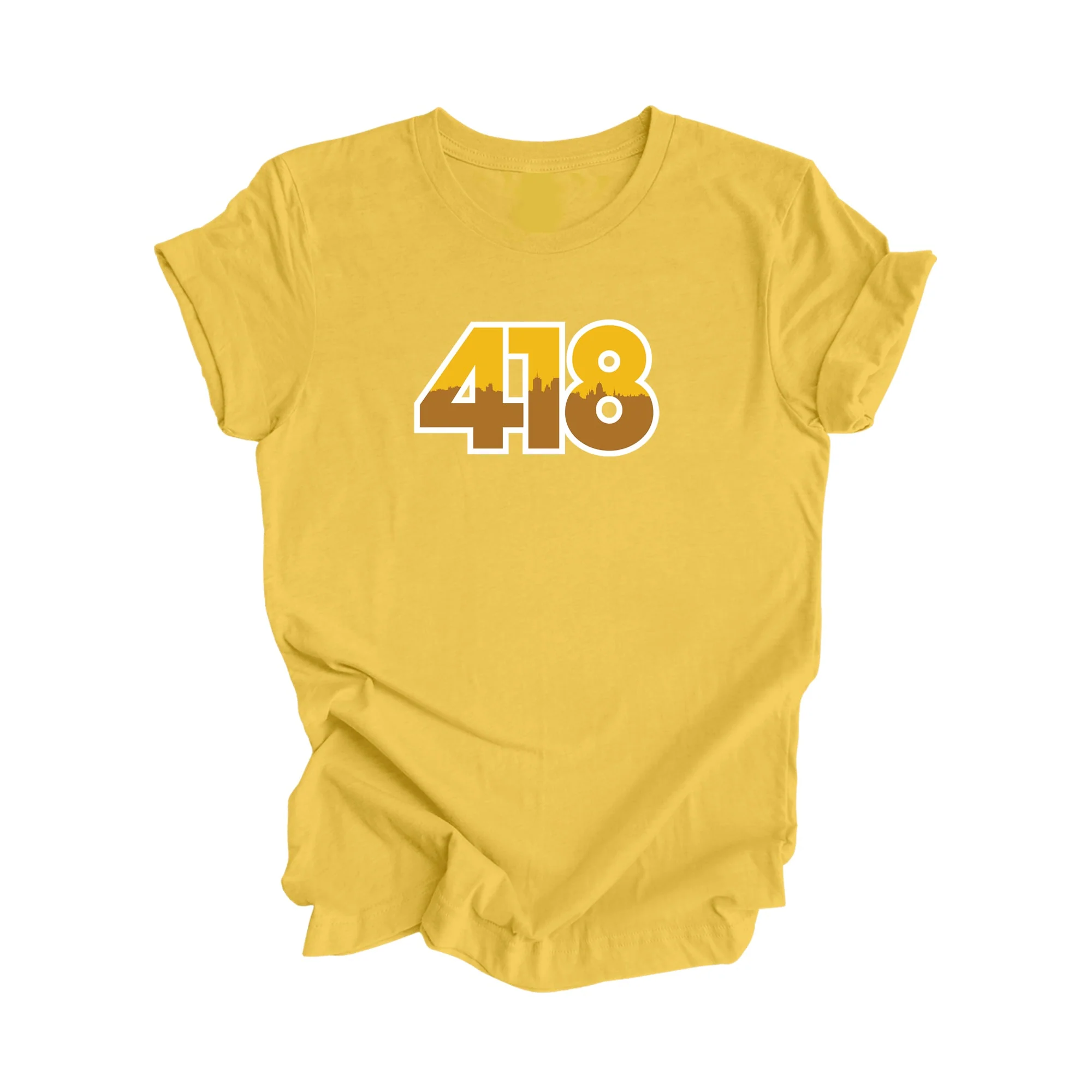 418 Quebec City Quebec Canada Area Code City Skyline Gift - Unisex T-Shirt - Inspired X - Image 5