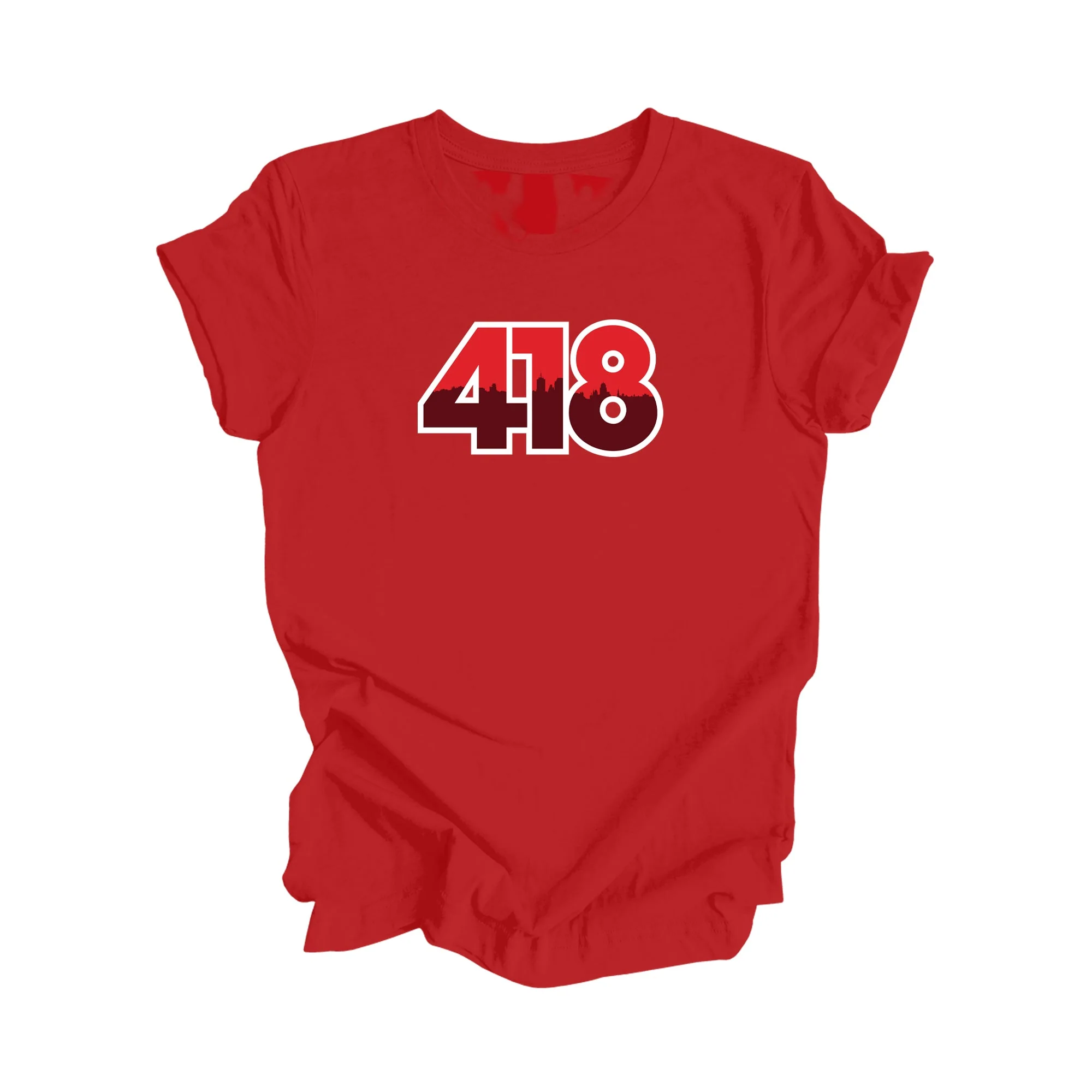 418 Quebec City Quebec Canada Area Code City Skyline Gift - Unisex T-Shirt - Inspired X - Image 6