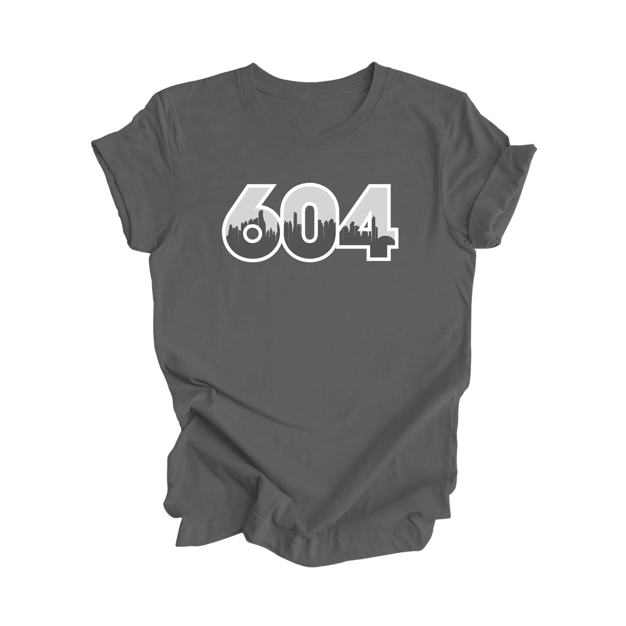 604 Vancouver British Columbia Canada Area Code City Skyline Gift - Unisex T-Shirt - Inspired X - Image 3