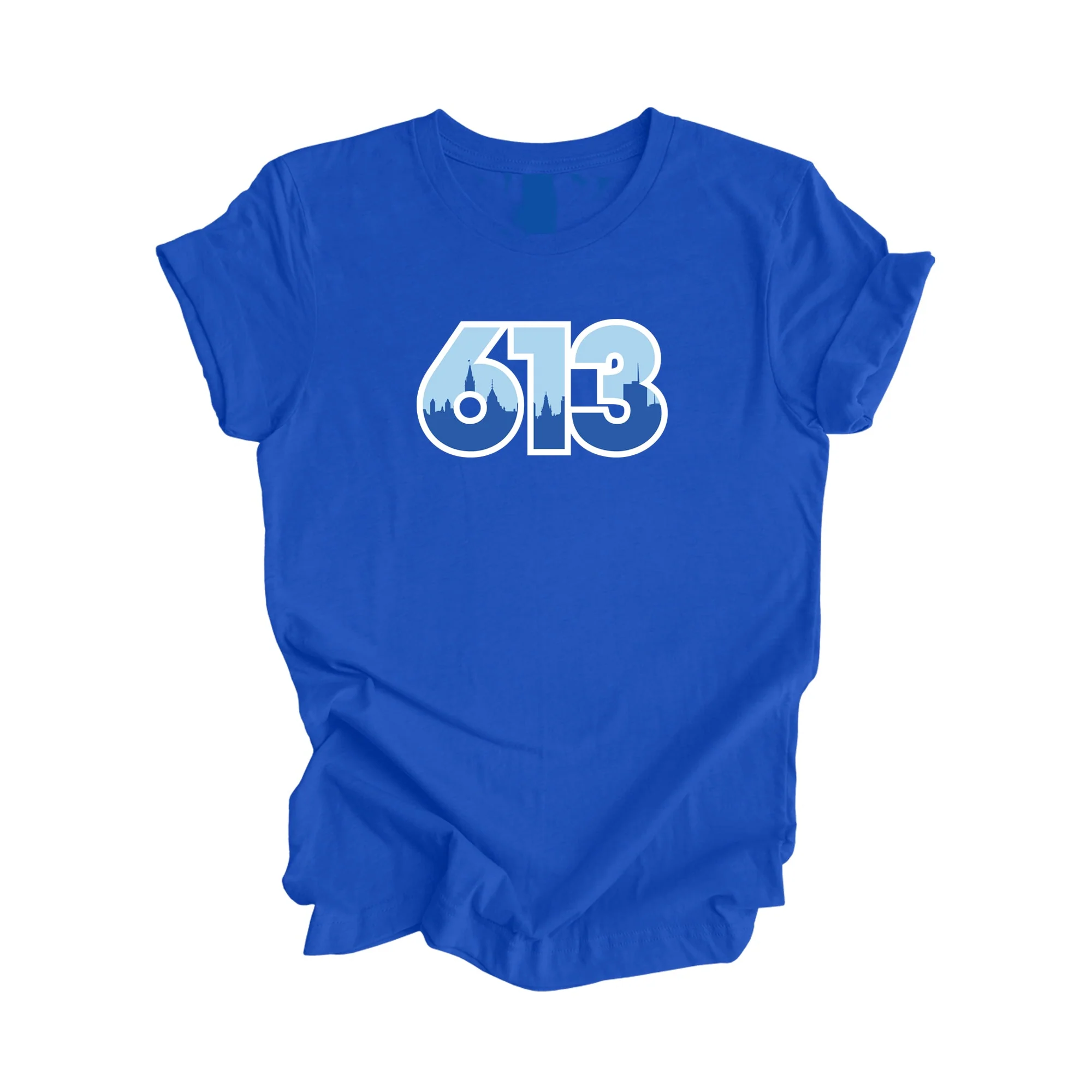 613 Ottawa Ontario Canada Area Code City Skyline Gift - Unisex T-Shirt - Inspired X - Image 5