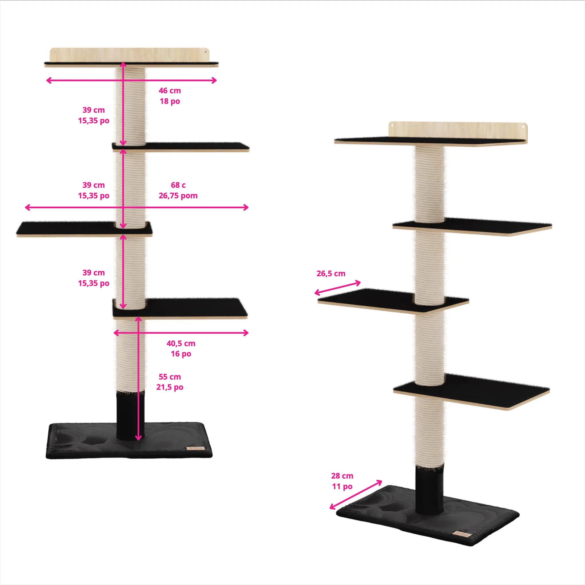 72 inches Wall Mounted Cat Tower - Perfect for small spaces - Image 13