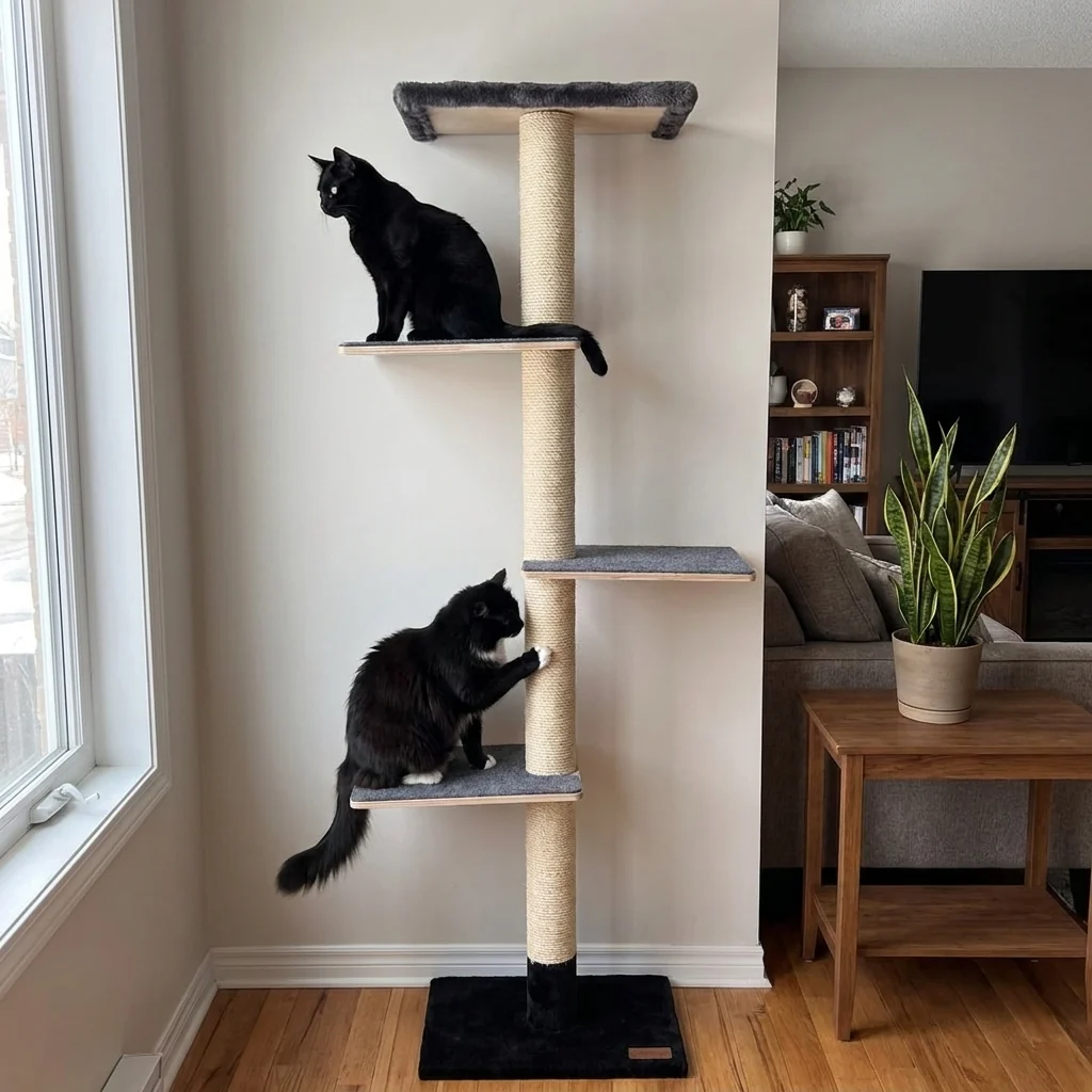 72 inches Wall Mounted Cat Tower - Perfect for small spaces - Image 2