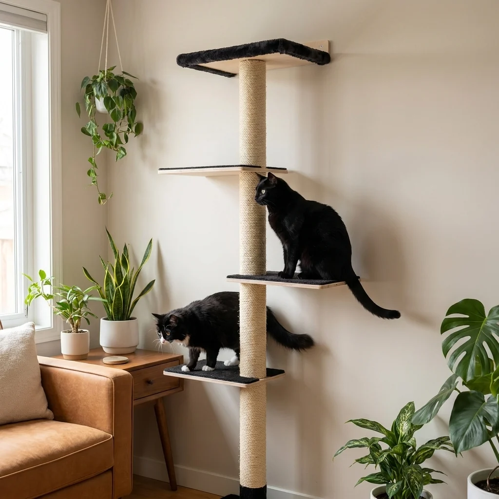72 inches Wall Mounted Cat Tower - Perfect for small spaces - Image 3
