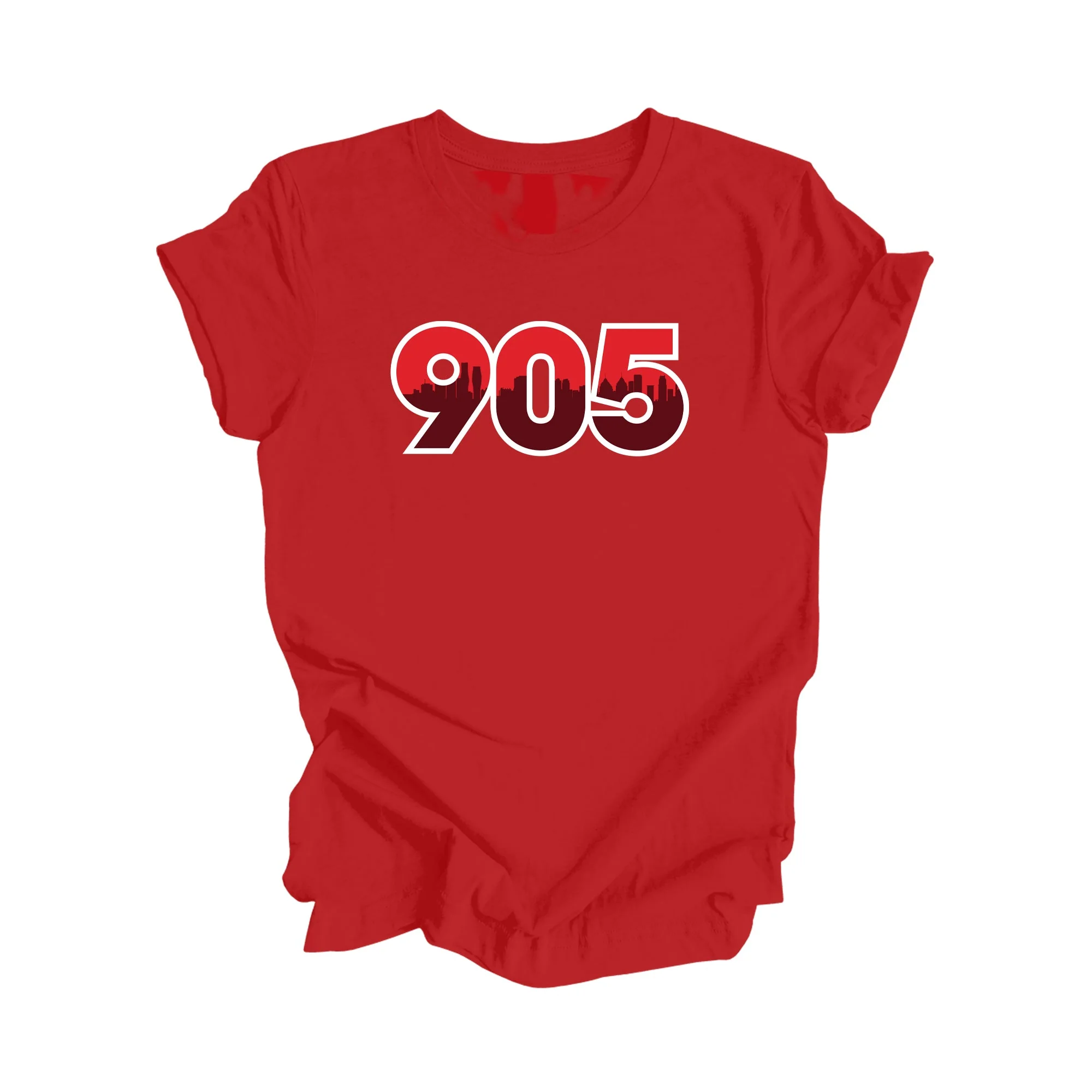 905 Mississauga Ontario Canada Area Code City Skyline Gift - Unisex T-Shirt - Inspired X - Image 4