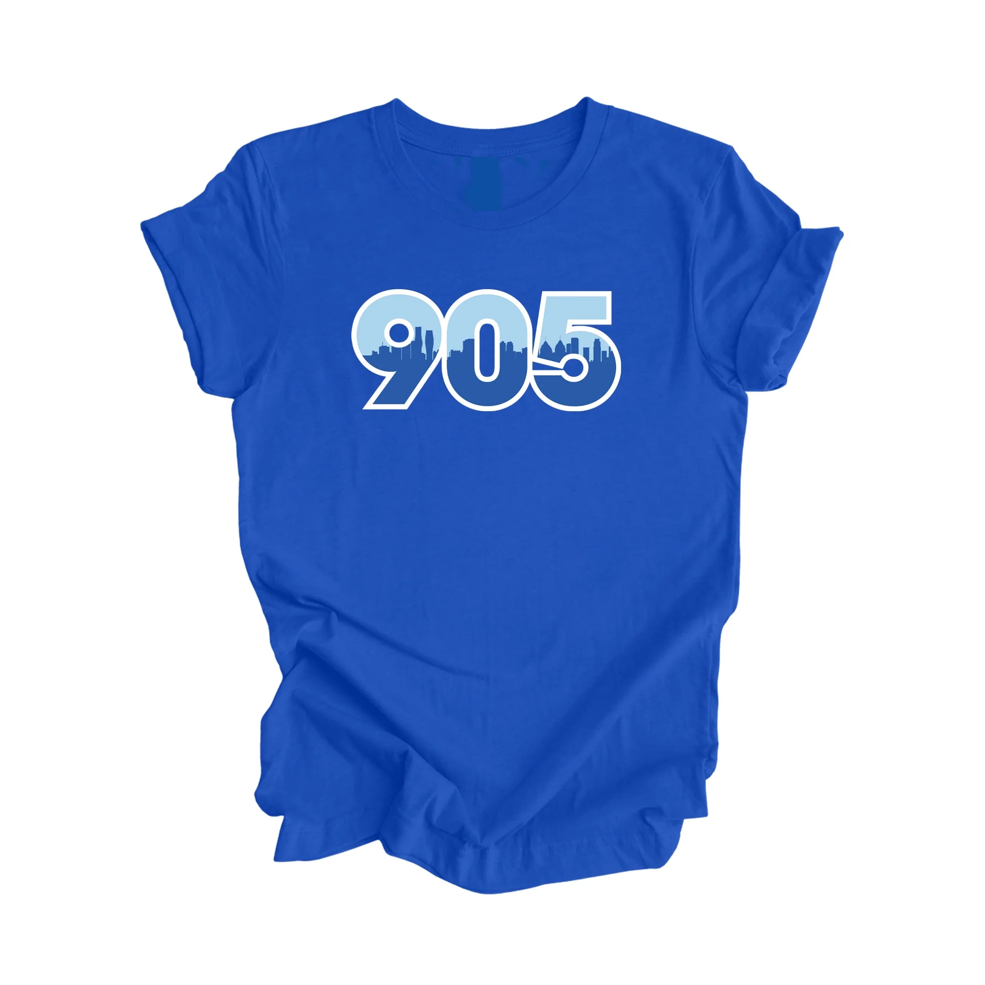 905 Mississauga Ontario Canada Area Code City Skyline Gift - Unisex T-Shirt - Inspired X - Image 5