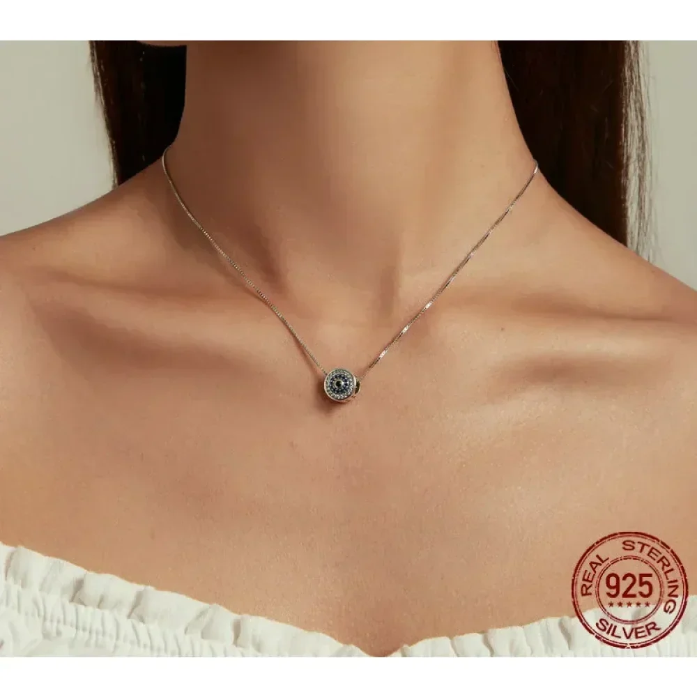 925 Sterling Silver Blue Crystal Evil Eye Necklace | Lucky Eye Neck Chain | Women'S Birthday Gift Fine Jewelry - Image 10