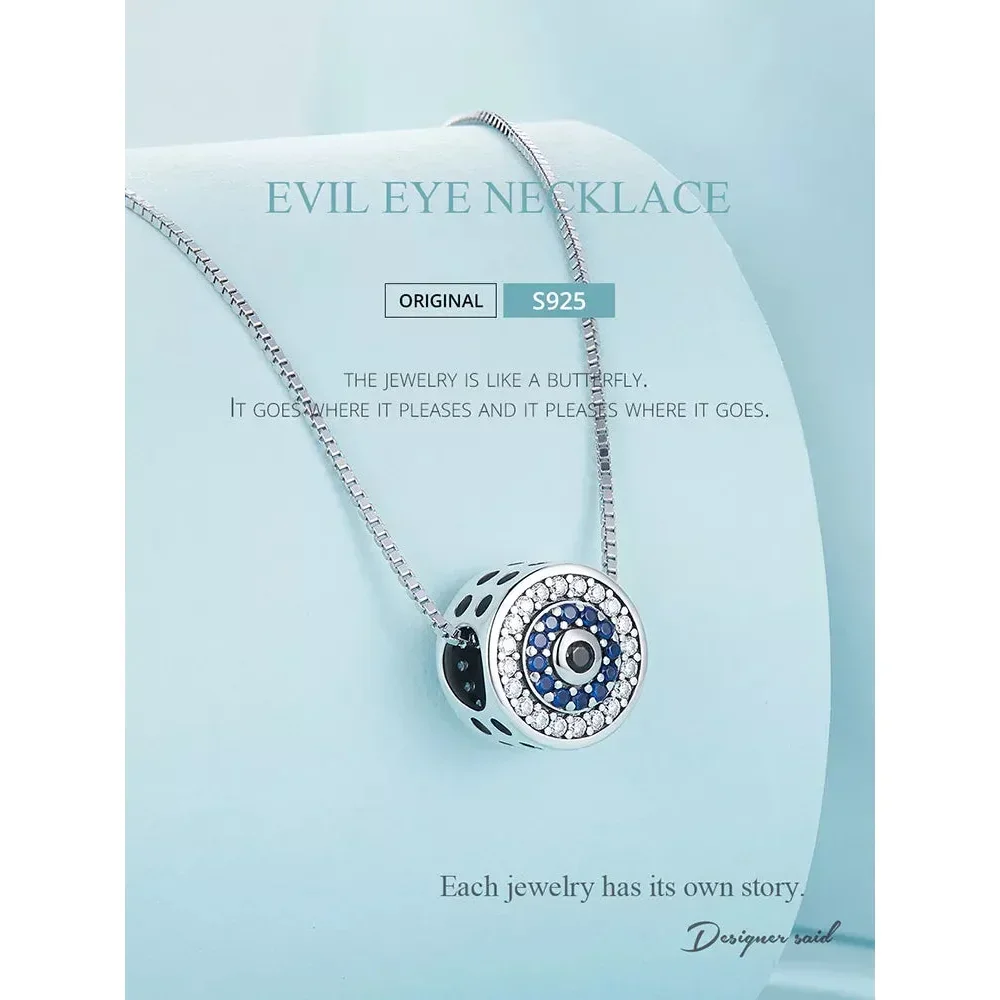 925 Sterling Silver Blue Crystal Evil Eye Necklace | Lucky Eye Neck Chain | Women'S Birthday Gift Fine Jewelry - Image 11