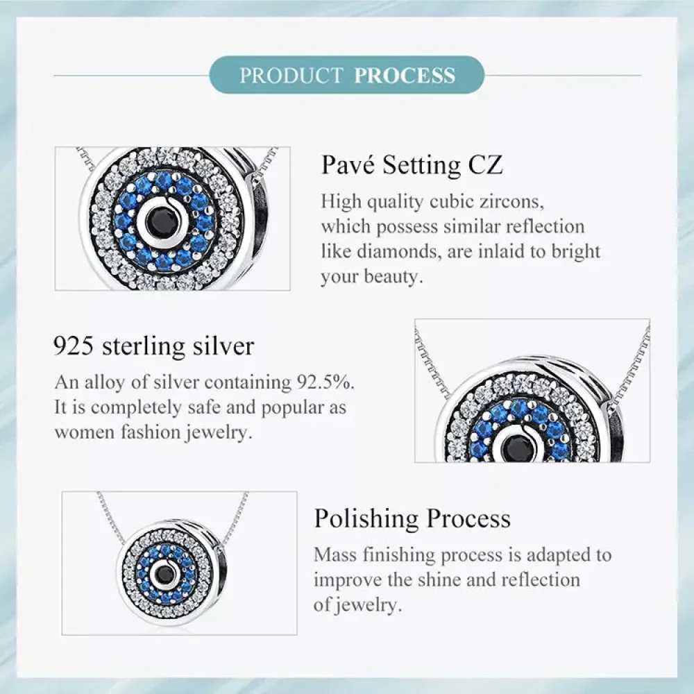 925 Sterling Silver Blue Crystal Evil Eye Necklace | Lucky Eye Neck Chain | Women'S Birthday Gift Fine Jewelry - Image 12
