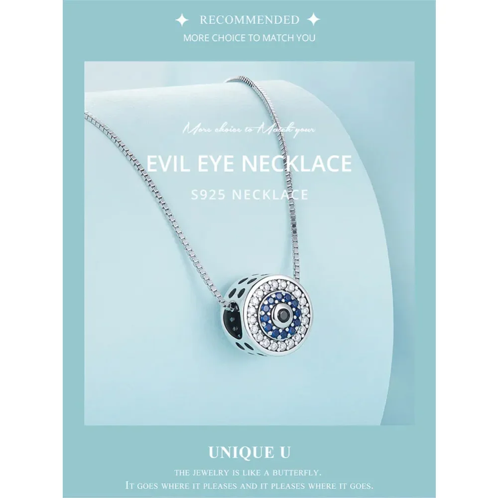 925 Sterling Silver Blue Crystal Evil Eye Necklace | Lucky Eye Neck Chain | Women'S Birthday Gift Fine Jewelry - Image 17