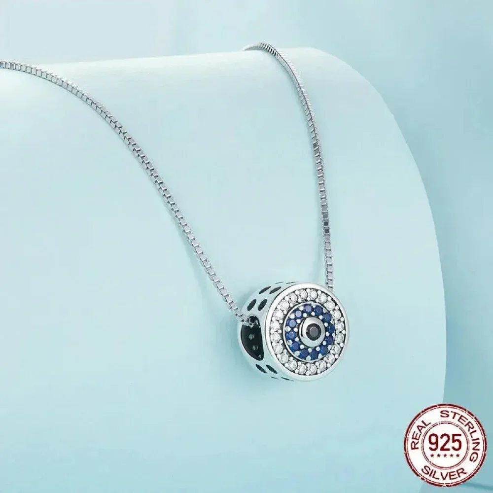 925 Sterling Silver Blue Crystal Evil Eye Necklace | Lucky Eye Neck Chain | Women'S Birthday Gift Fine Jewelry - Image 7