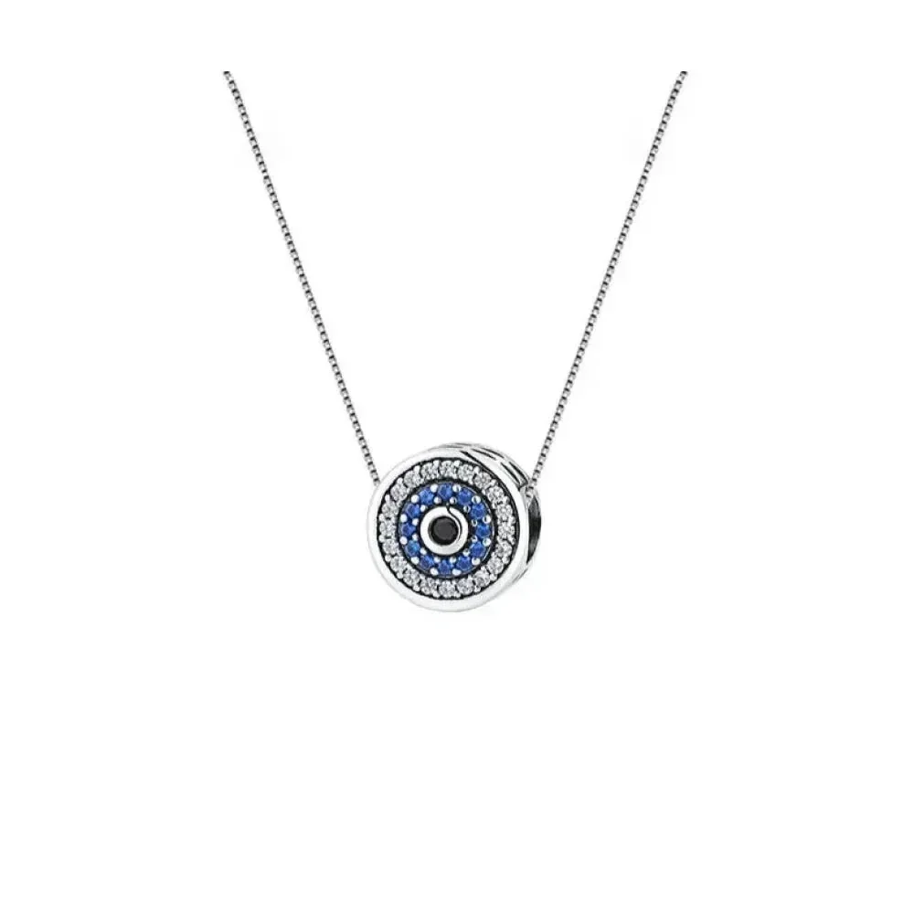925 Sterling Silver Blue Crystal Evil Eye Necklace | Lucky Eye Neck Chain | Women'S Birthday Gift Fine Jewelry - Image 8