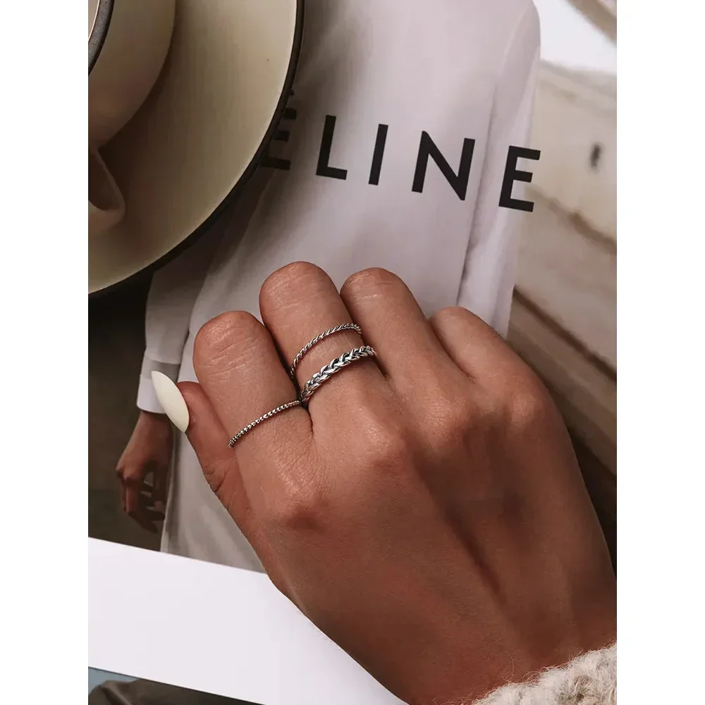 925 Sterling Silver Braided Texture Twisted Eternity Band Stackable Rings - Fine Jewelry - Image 11