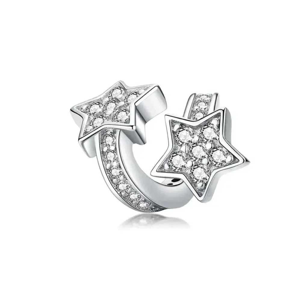 925 Sterling Silver Clear 5A Crystal Collection Family Heart X-Shape Charm Beads for Charm Bracelet & Necklace Pendant - Image 21