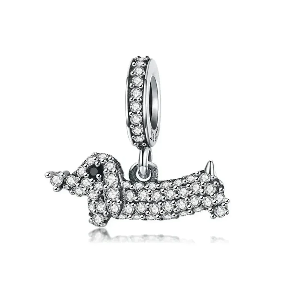 925 Sterling Silver Clear 5A Crystal Collection Family Heart X-Shape Charm Beads for Charm Bracelet & Necklace Pendant - Image 23