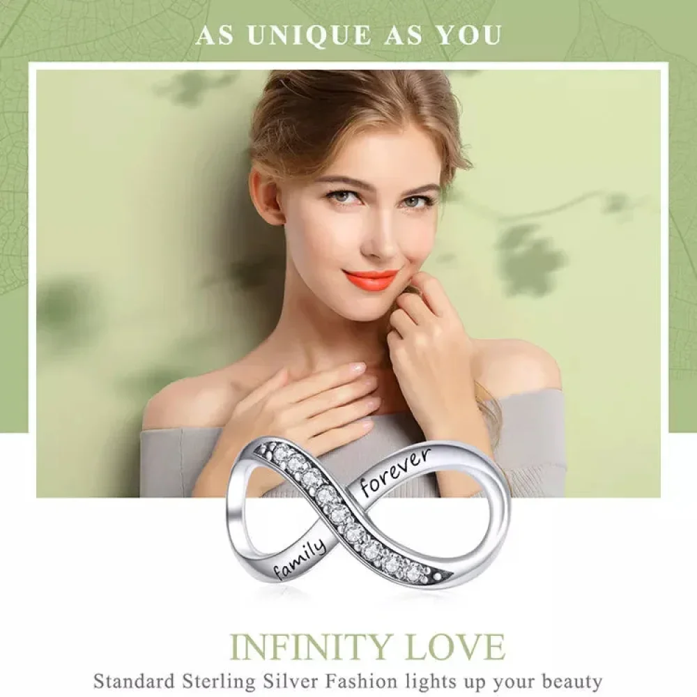 925 Sterling Silver Clear 5A Crystal Collection Family Heart X-Shape Charm Beads for Charm Bracelet & Necklace Pendant - Image 29