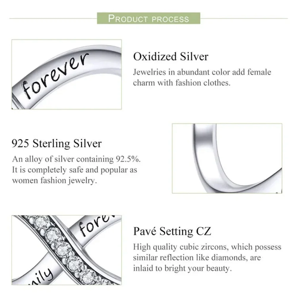 925 Sterling Silver Clear 5A Crystal Collection Family Heart X-Shape Charm Beads for Charm Bracelet & Necklace Pendant - Image 31