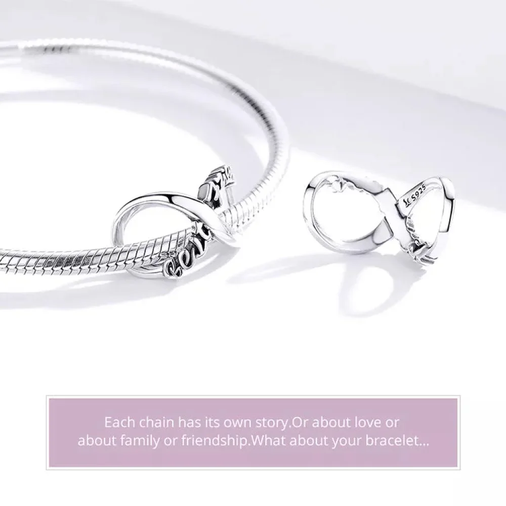 925 Sterling Silver Clear 5A Crystal Collection Family Heart X-Shape Charm Beads for Charm Bracelet & Necklace Pendant - Image 36