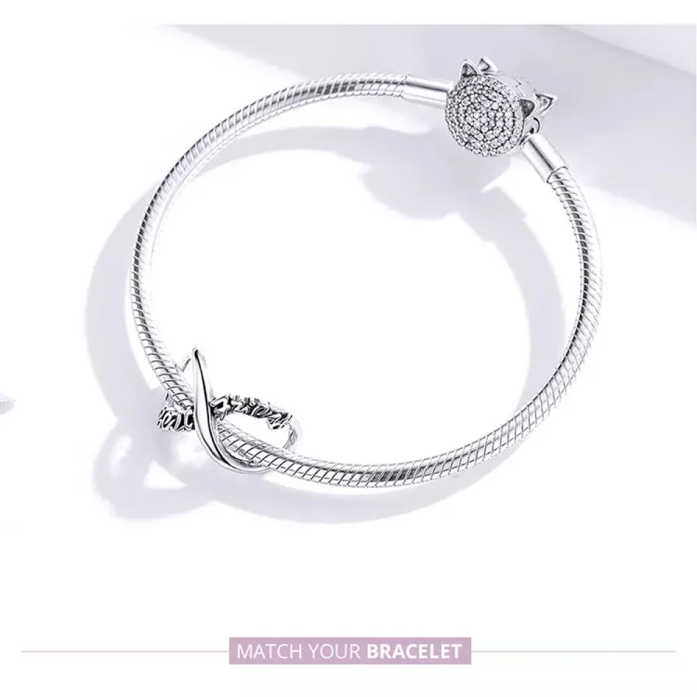 925 Sterling Silver Clear 5A Crystal Collection Family Heart X-Shape Charm Beads for Charm Bracelet & Necklace Pendant - Image 39