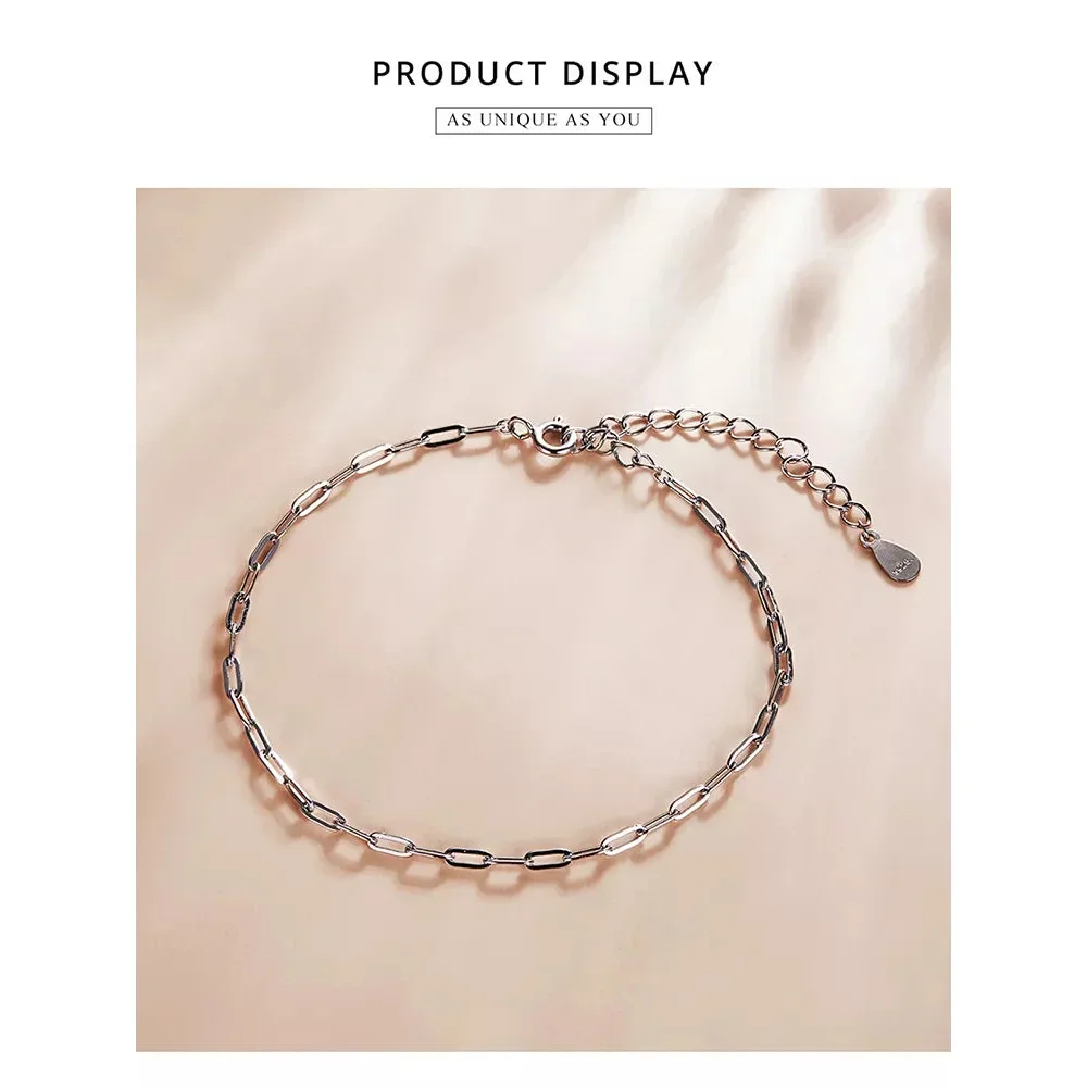 925 Sterling Silver Gold Cable Chain Bracelet - Image 14