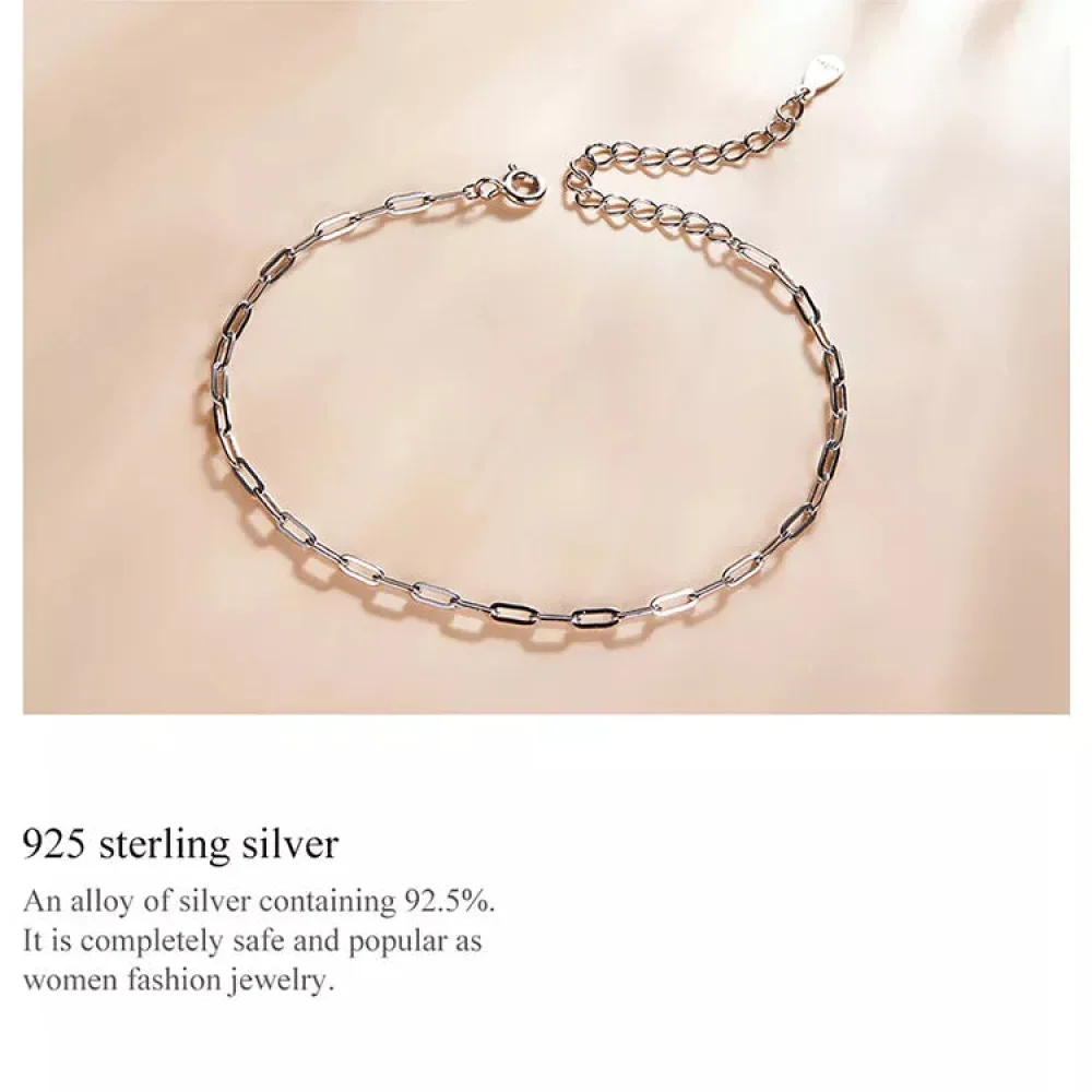925 Sterling Silver Gold Cable Chain Bracelet - Image 16