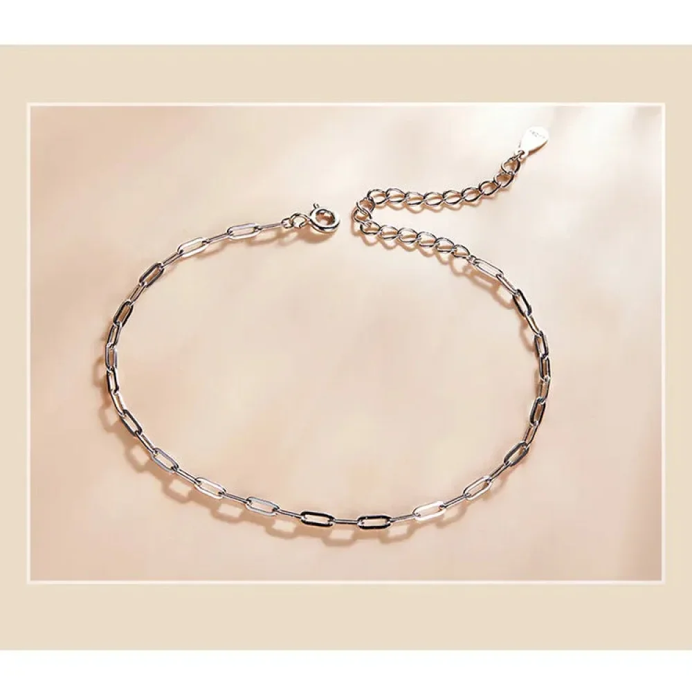 925 Sterling Silver Gold Cable Chain Bracelet - Image 21
