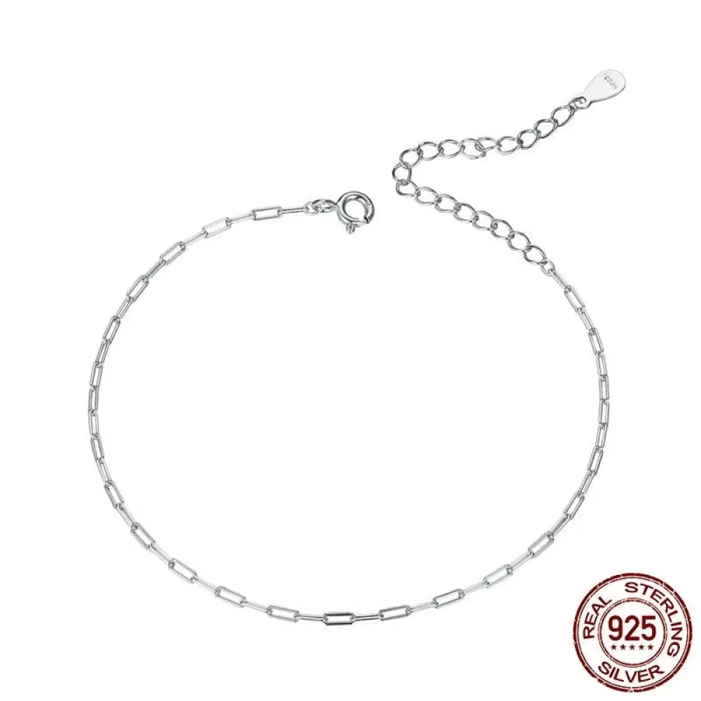 925 Sterling Silver Gold Cable Chain Bracelet - Image 8