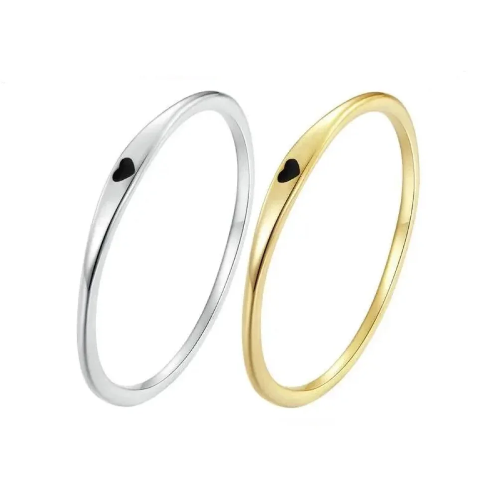 925 Sterling Silver Heart Wedding Band - Symbol Of Love, Stackable Promise Ring In 2 Colors (Size 5-10) - Image 11