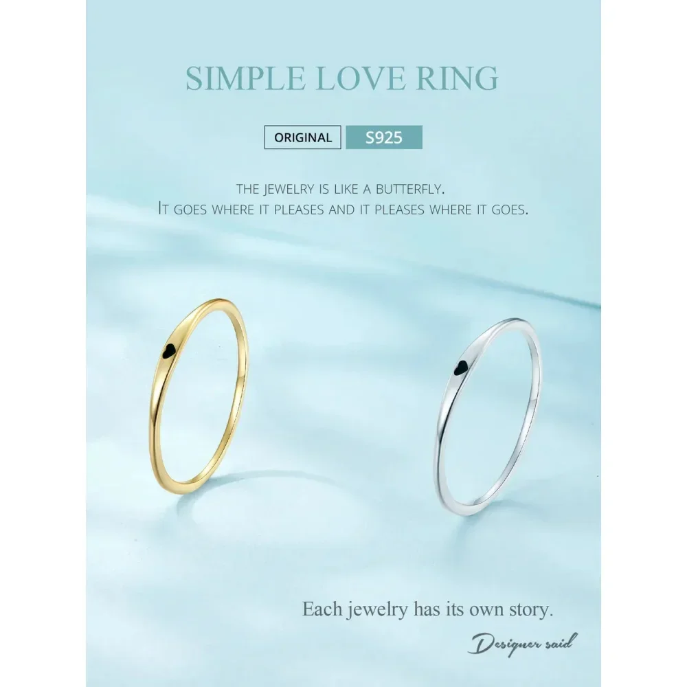 925 Sterling Silver Heart Wedding Band - Symbol Of Love, Stackable Promise Ring In 2 Colors (Size 5-10) - Image 14