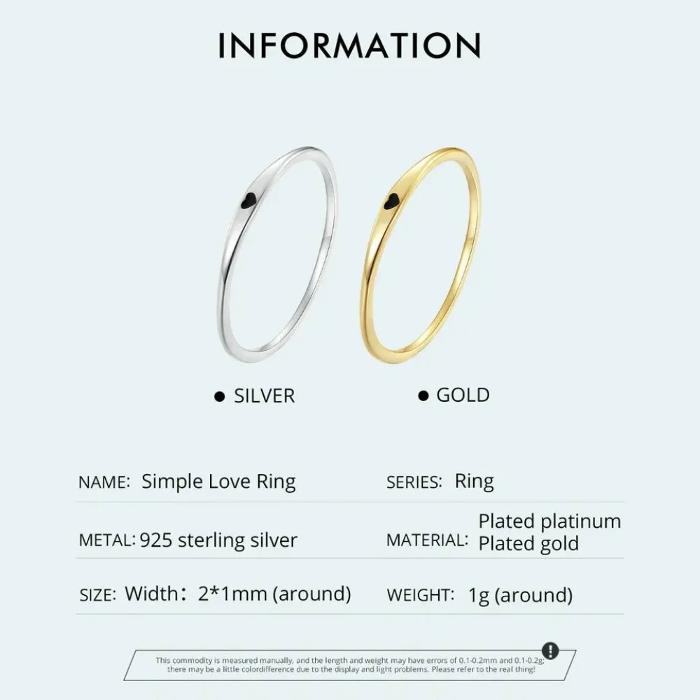 925 Sterling Silver Heart Wedding Band - Symbol Of Love, Stackable Promise Ring In 2 Colors (Size 5-10) - Image 17