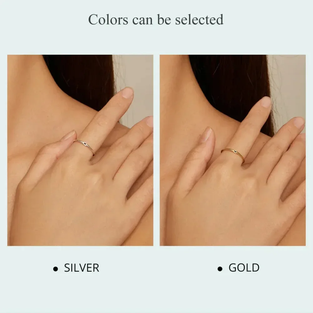 925 Sterling Silver Heart Wedding Band - Symbol Of Love, Stackable Promise Ring In 2 Colors (Size 5-10) - Image 21