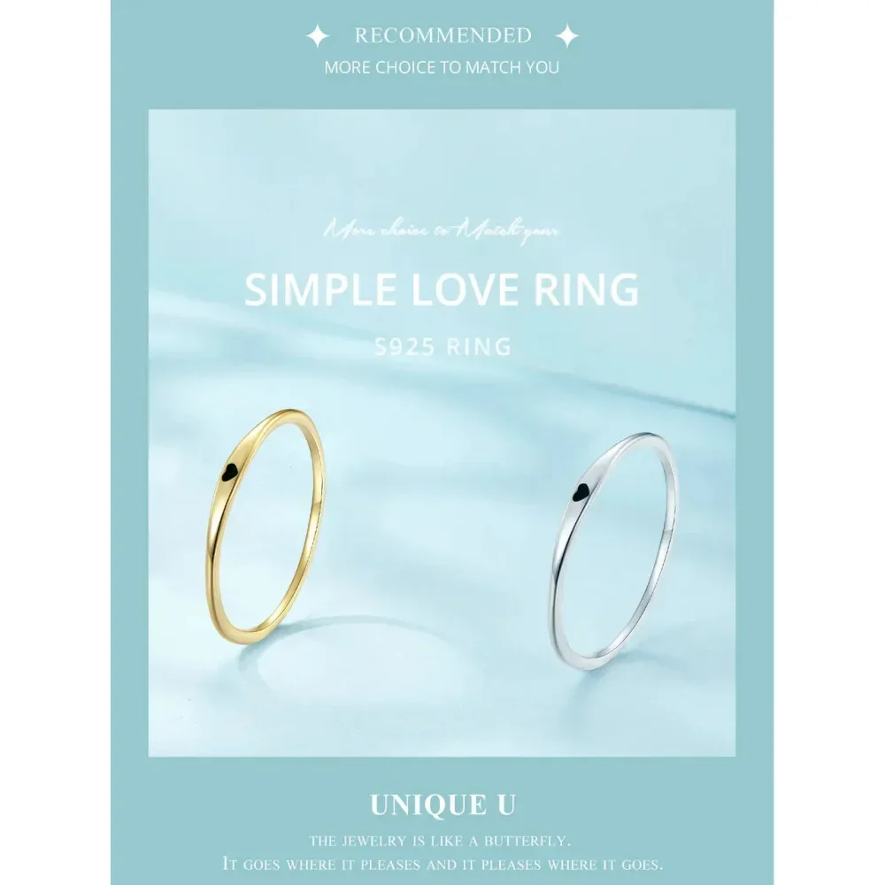 925 Sterling Silver Heart Wedding Band - Symbol Of Love, Stackable Promise Ring In 2 Colors (Size 5-10) - Image 25