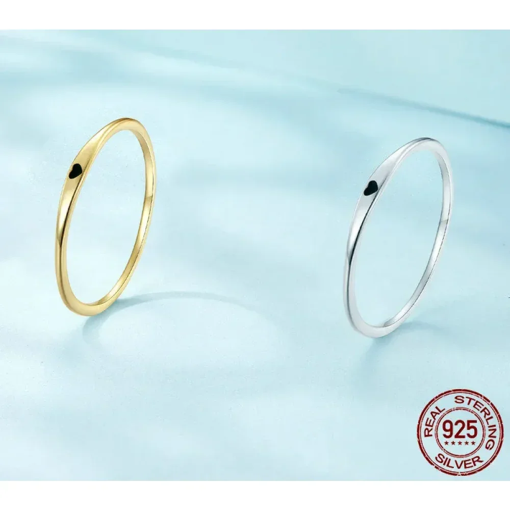 925 Sterling Silver Heart Wedding Band - Symbol Of Love, Stackable Promise Ring In 2 Colors (Size 5-10) - Image 7