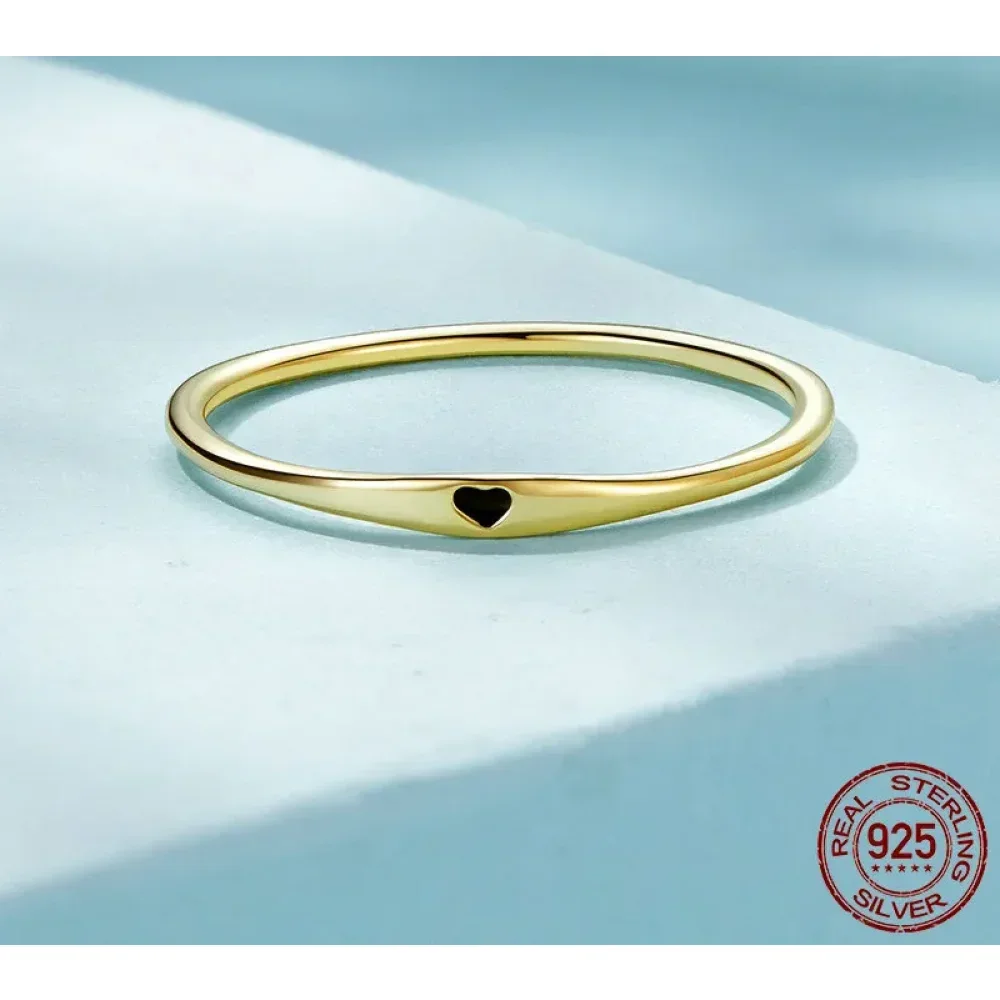 925 Sterling Silver Heart Wedding Band - Symbol Of Love, Stackable Promise Ring In 2 Colors (Size 5-10) - Image 9