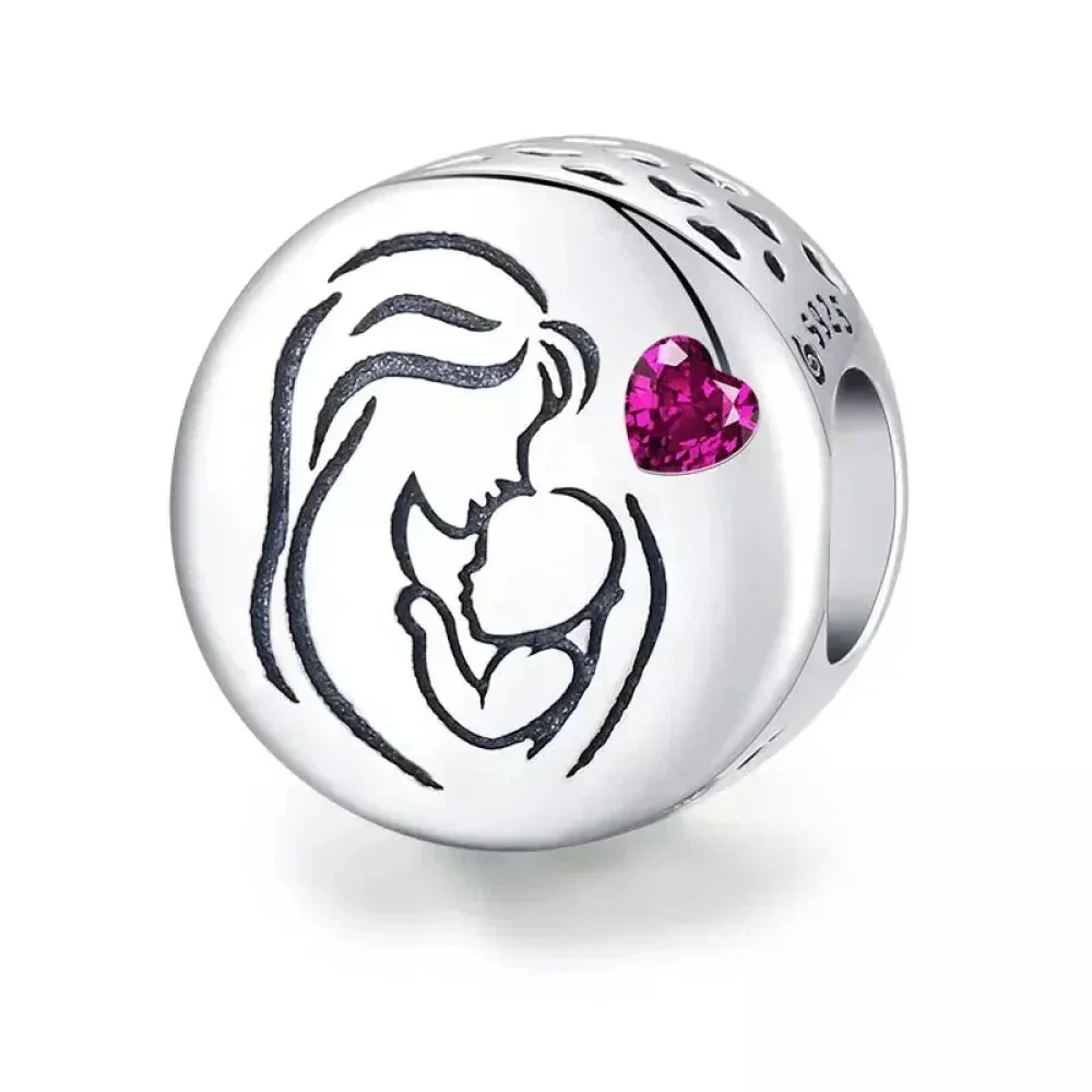 925 Sterling Silver Maternal Love Charm Diy - Touching Baby Feet Pendant For Bracelet - Image 4
