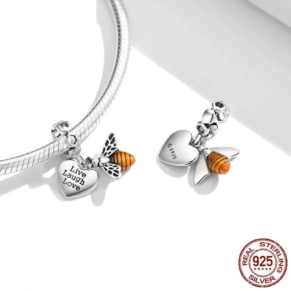 925 Sterling Silver Maternal Love Charm Diy - Touching Baby Feet Pendant For Bracelet - Image 5