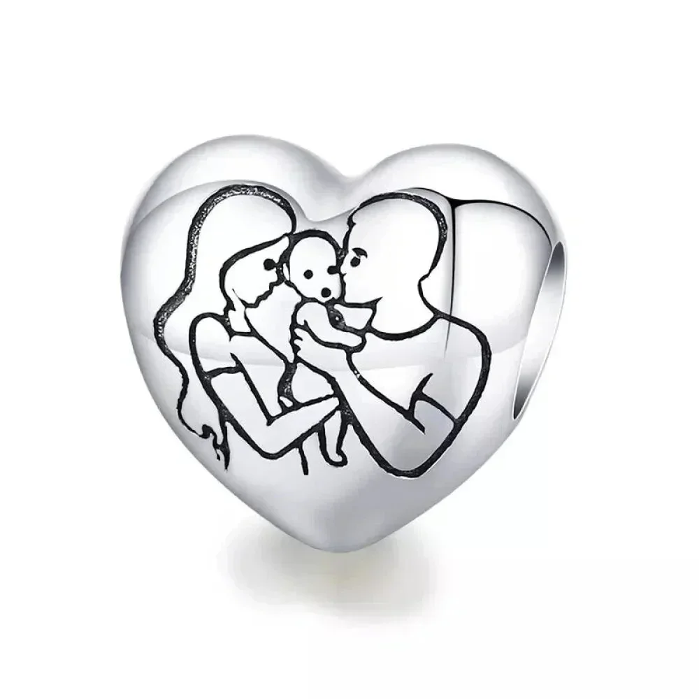 925 Sterling Silver Maternal Love Charm Diy - Touching Baby Feet Pendant For Bracelet - Image 6