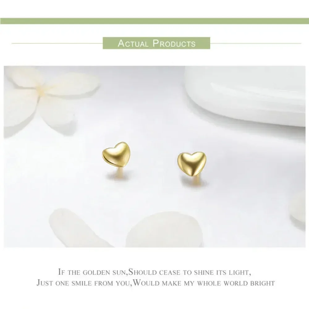 925 Sterling Silver Petite Plain Hearts Stud Earrings | Minimalist Fine jewelry - Image 20