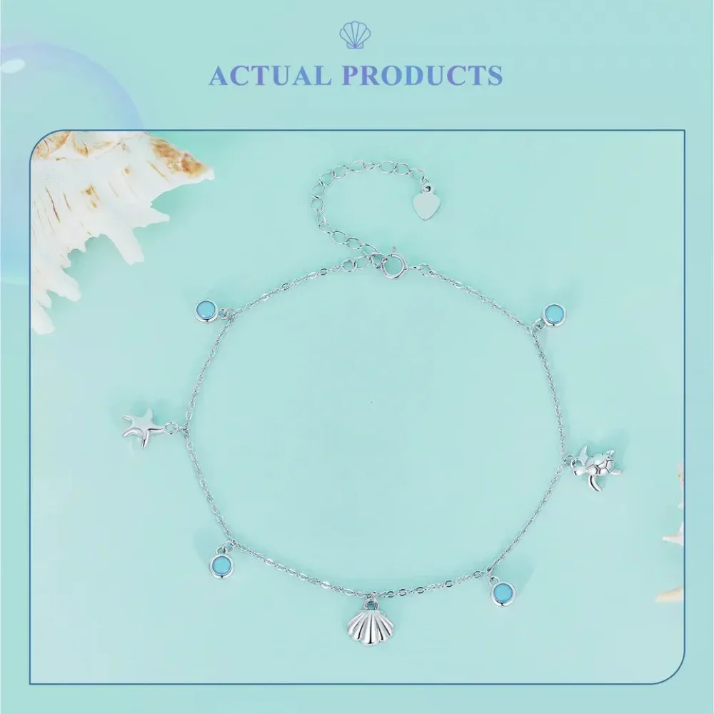 The Tropical Opal Sea Star & Shell Anklet - Image 14